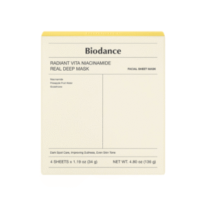 biodance radiant vita niacinamide real deep mask box of 4