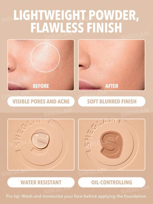 sheglam skin focus high coverage powder foundation linen
