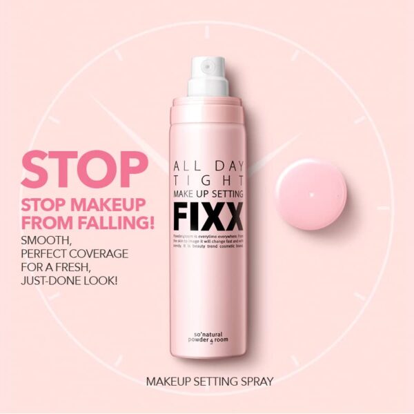 so' natural powder 4 room so all day tight make up setting fixer
