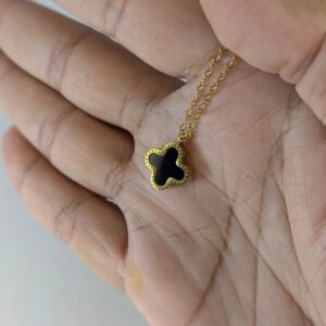 clover necklace dual faced