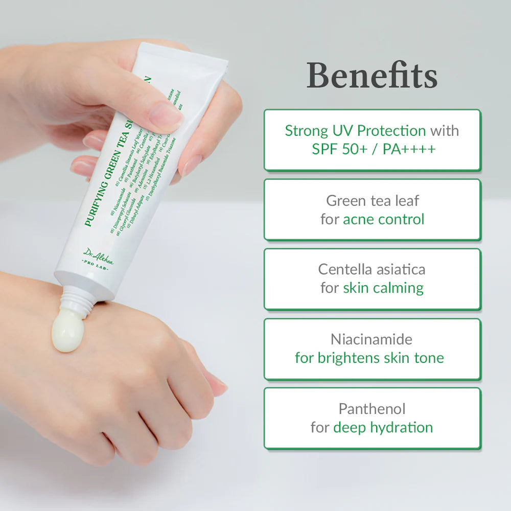 dr.althea purifying green tea sunscreen spf 50+ pa++++ dr.althea purifying green tea sunscreen spf 50+ pa++++