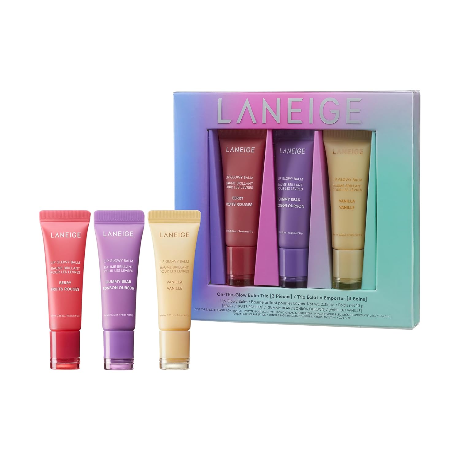 laneige on the glow lip balm trio laneige on the glow lip balm trio