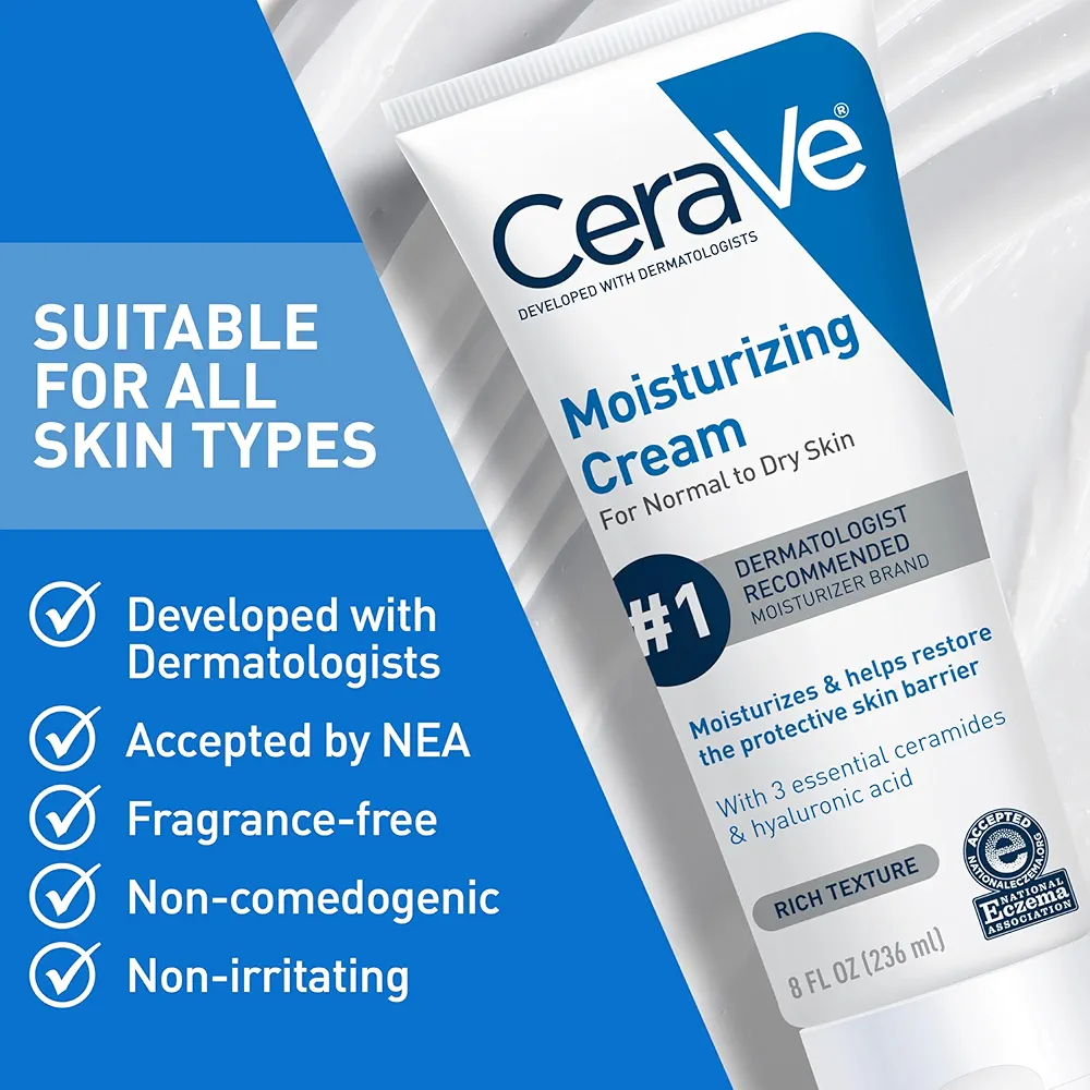 cerave moisturizing cream for normal to dry skin 236ml cerave moisturizing cream for normal to dry skin 236ml