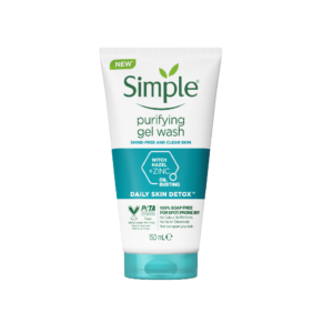 simple daily skin detox purifying gel facial wash