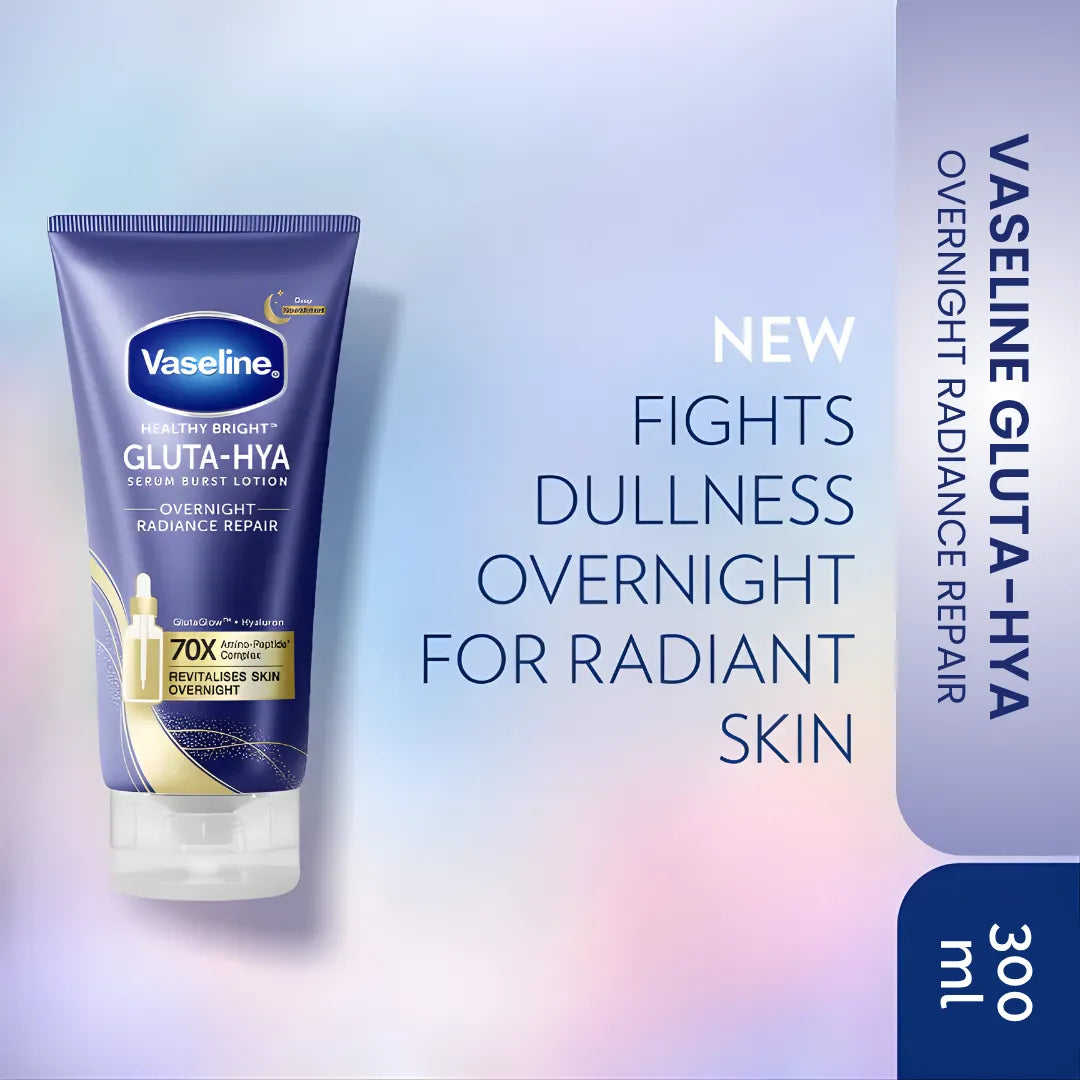 vaseline® gluta hya serum burst lotion overnight radiance repair 330ml vaseline® gluta hya serum burst lotion overnight radiance repair 330ml