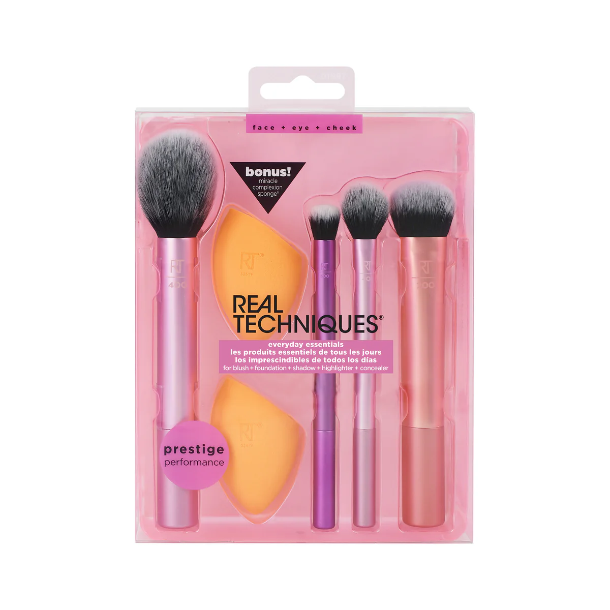real techniques everyday essentials makeup brush set with bonus miracle complexion sponge real techniques everyday essentials makeup brush set with bonus miracle complexion sponge