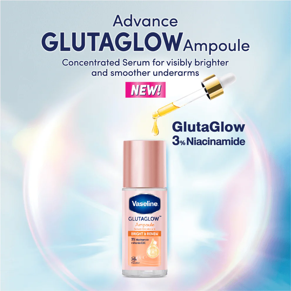 vaseline glutaglow bright & renew ampoule serum deodorant 45ml vaseline glutaglow bright & renew ampoule serum deodorant 45ml