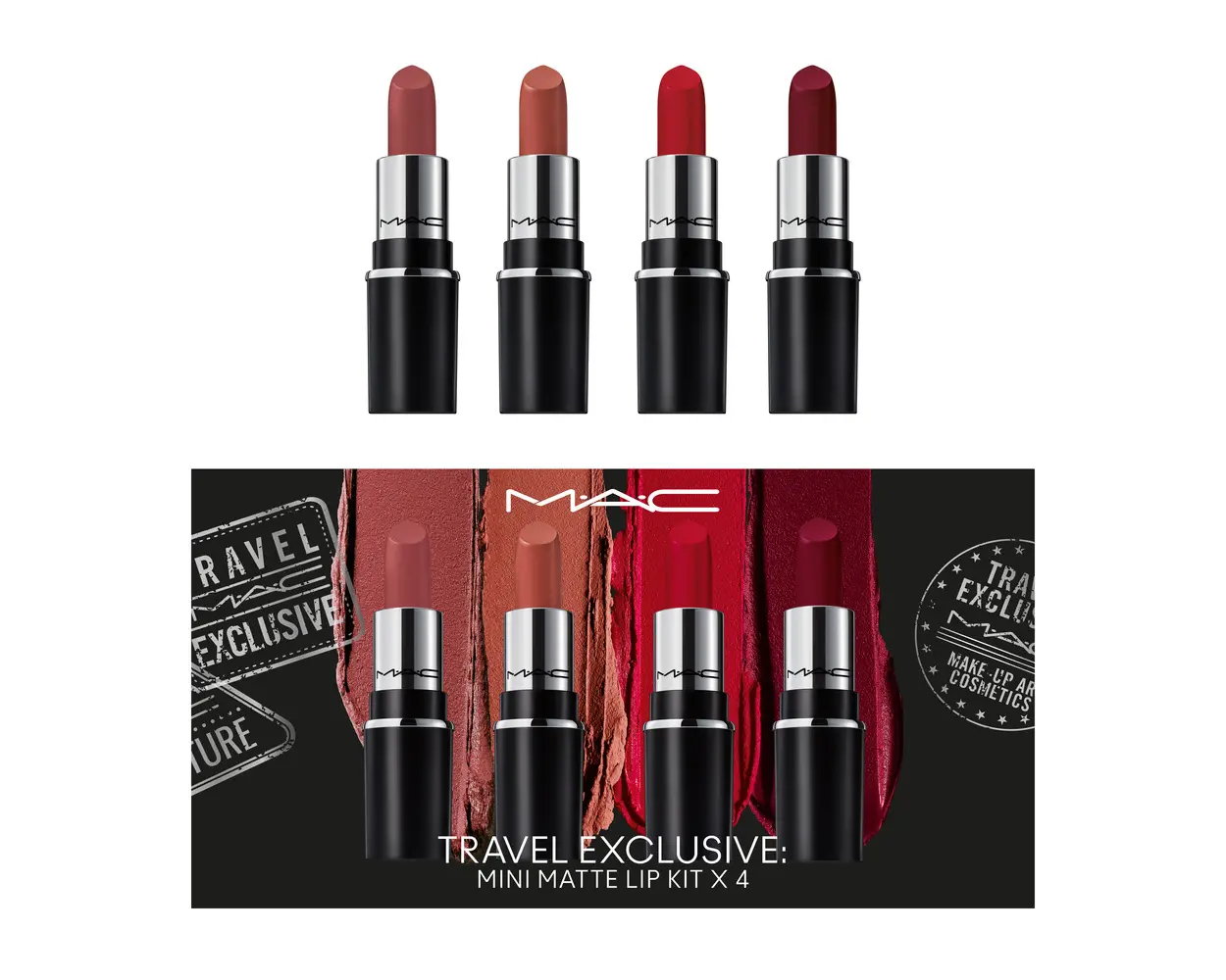 363626_773602764686_01_a3bd Mac Travel Exclusive mini matte lip kit x 4 - Image 1